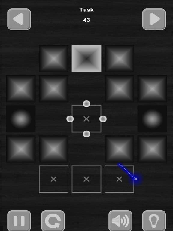 Lazers Puzzle. Colored rays