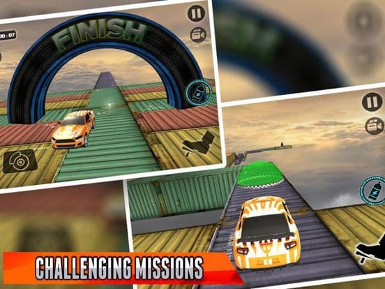 Car Tracks Sky Driving screenshot 2