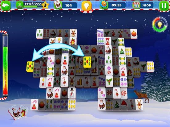 3D Santa Mahjong Solitaire screenshot 3