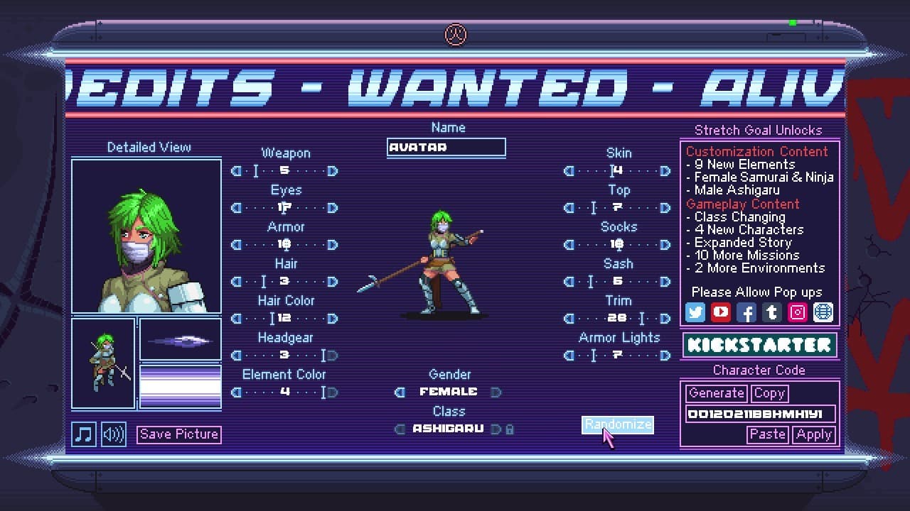 Midnight Wave Character Creator screenshot 5