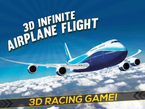 3D Infinite Airplane Flight - Free Plane Racing Simulation Game screenshot 2