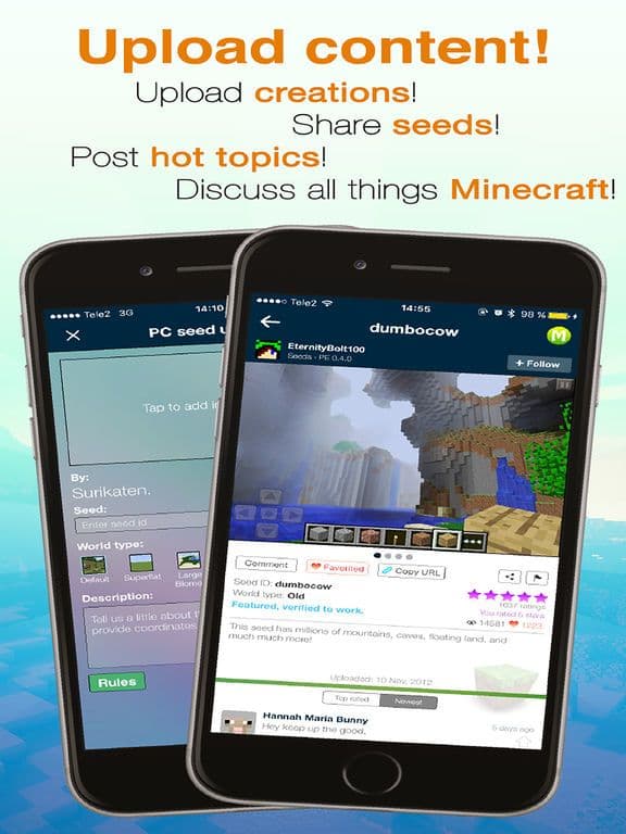 Seeds Lite For Minecraft - Server, Skin, Community