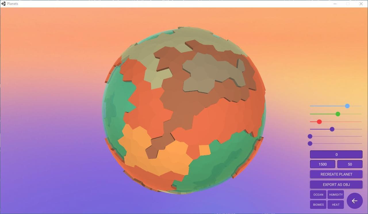 Procedural Voronoi Planets screenshot 4