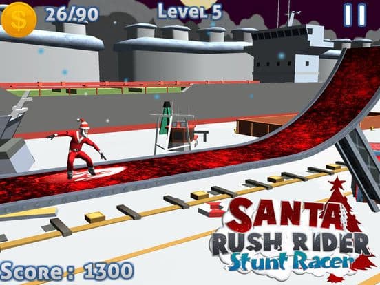 Santa Rush Rider - Stunt Race screenshot 2