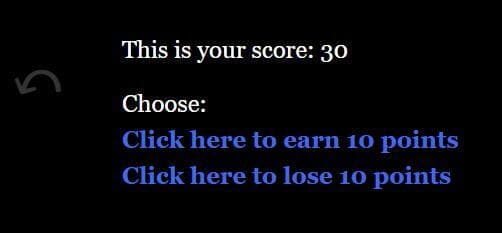 Simple Points System in Twine