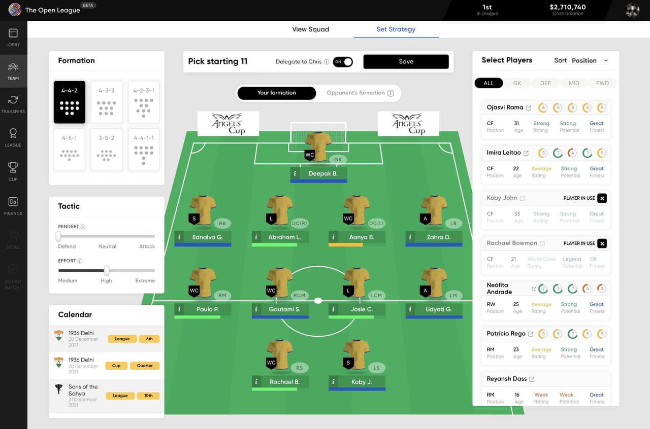 The Open League (itch) screenshot 2