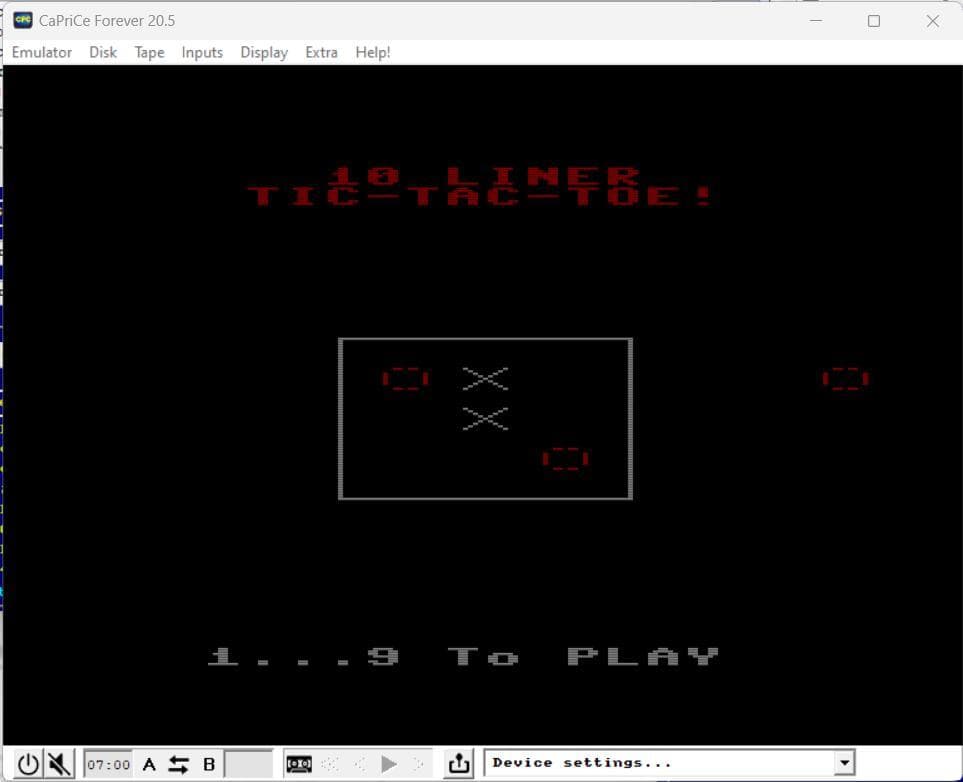 TIC-TAC-TOE (10 LINER) screenshot 4