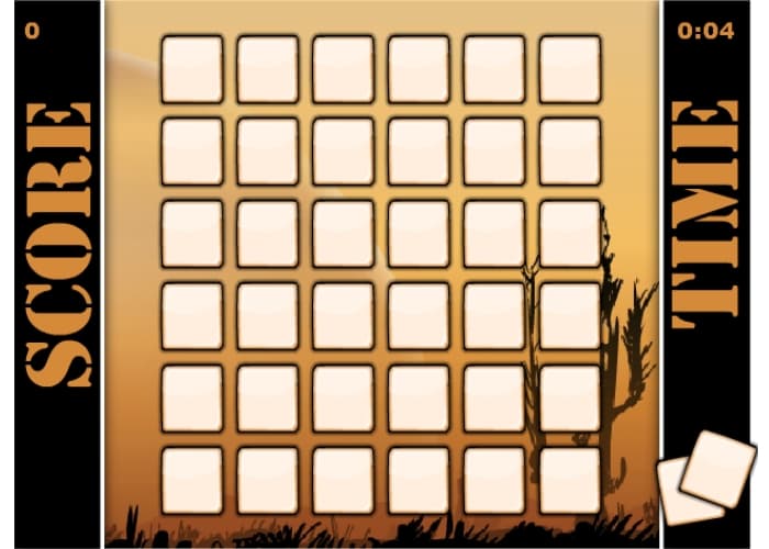 Memory Matching game AS3 (2008) screenshot 3