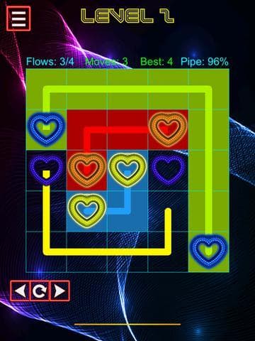 Neon Heart Pipe Lines screenshot 4