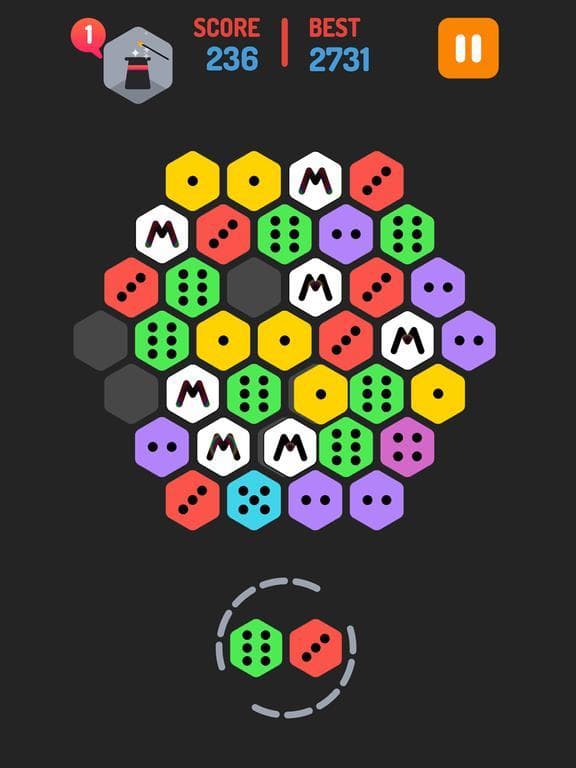 Merge Blocks - Merging hexagon puzzle fun game, rotate and merged screenshot 3