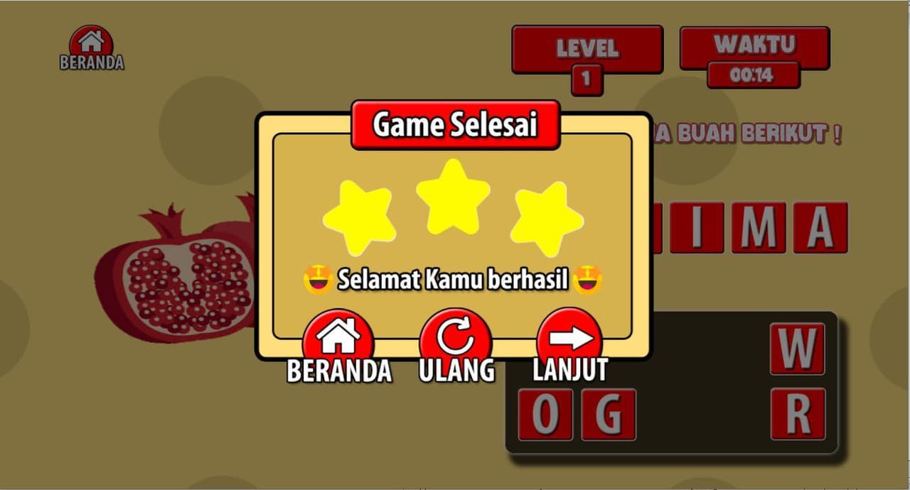 Susun Huruf Nama Buah screenshot 5