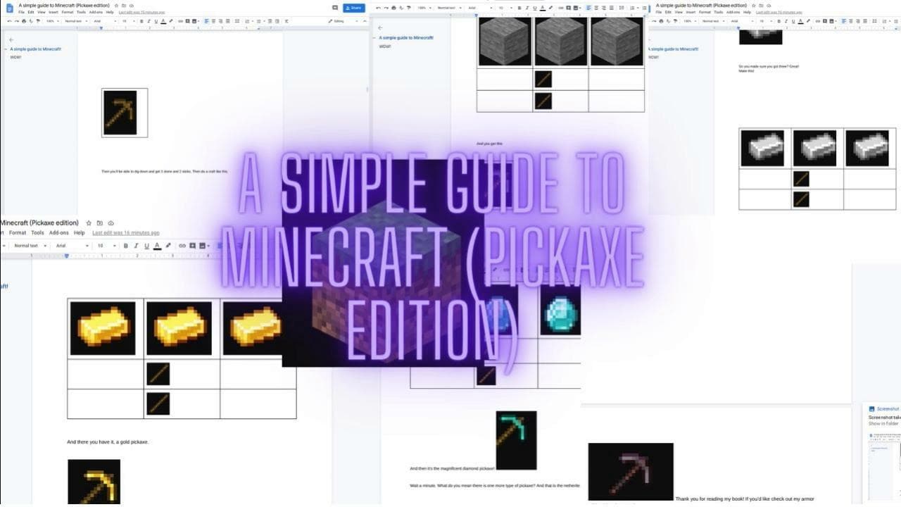 A simple guide to Minecraft! (Pickaxe edition)