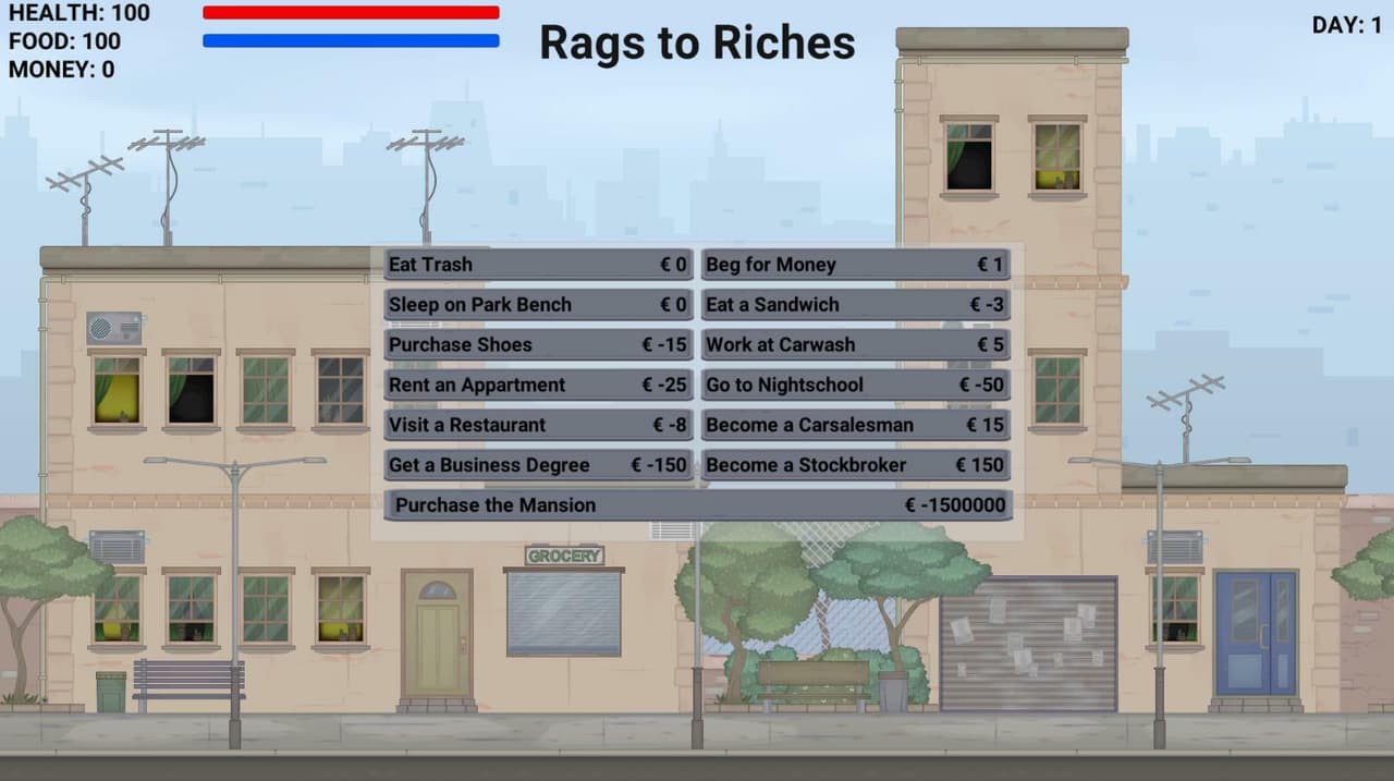 Rags to Riches (itch) (Gothsydian Development) screenshot 2
