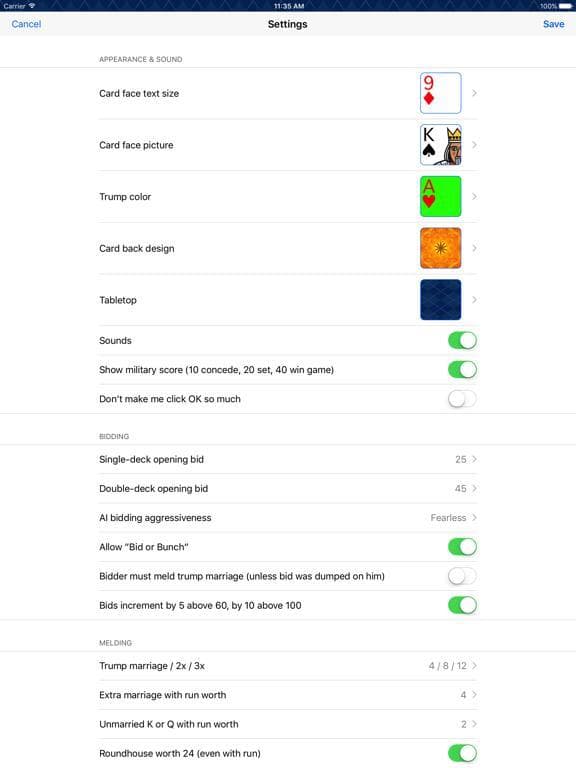 Cutthroat Pinochle Gold screenshot 4