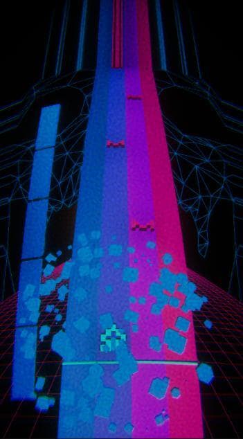 Neonwave space game feel prototype screenshot 2
