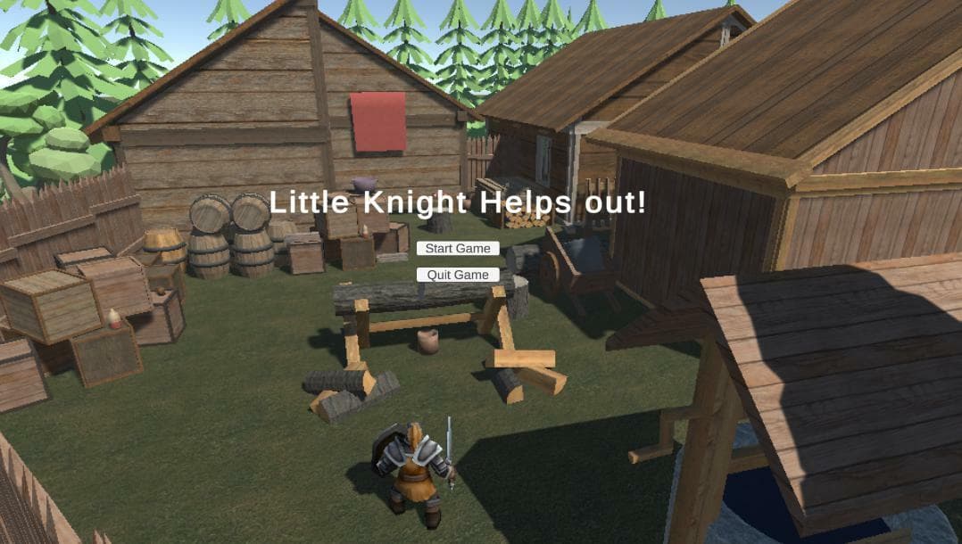 Little knight helps out