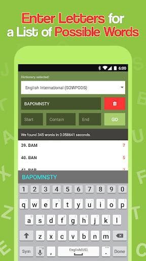Scrabble Word Helper Ad Free screenshot 3