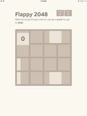 Flappy 2048 - the Tile is Flying like a Bird