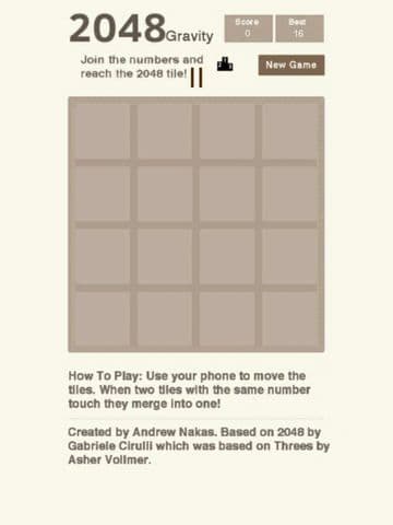 2048 Gravity