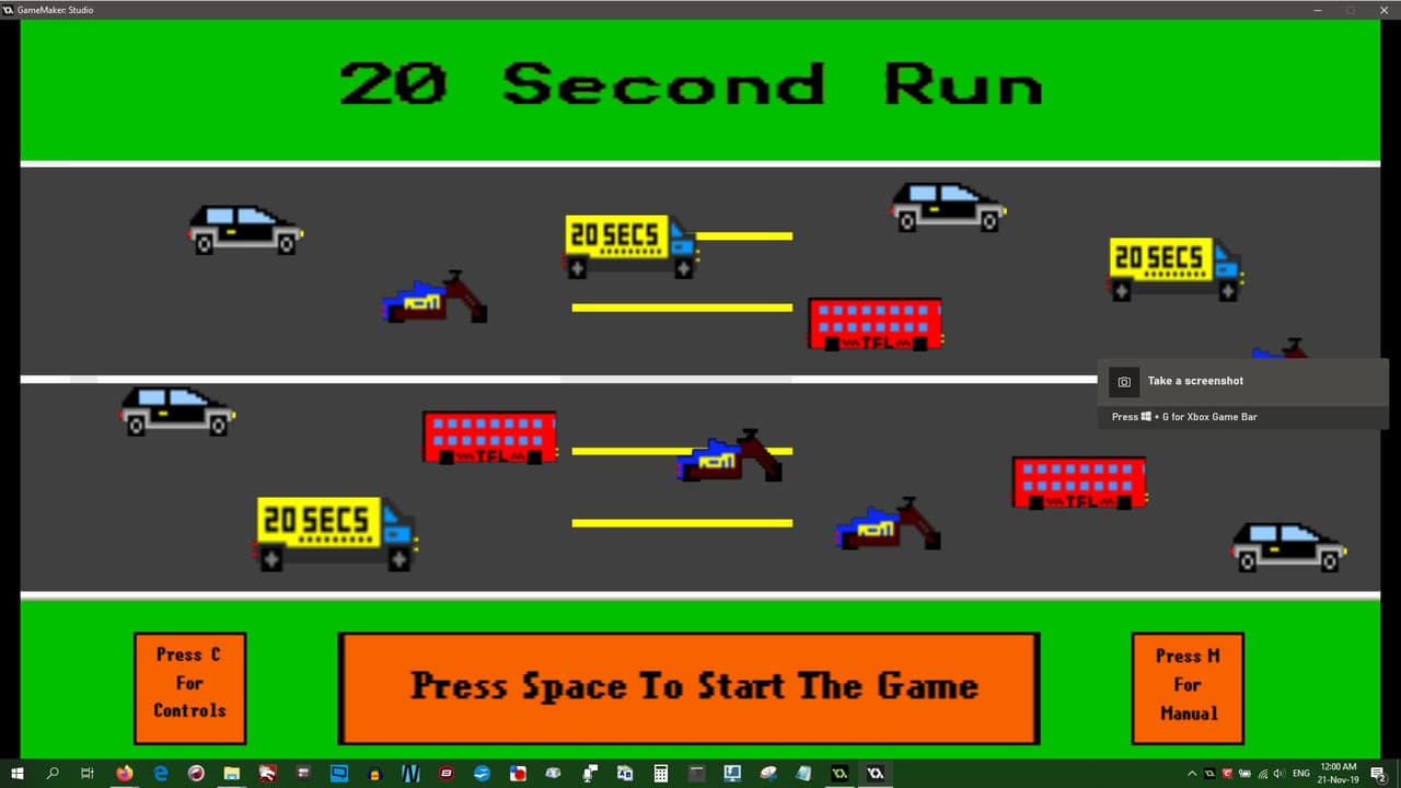 20 Second Run (#GM20)