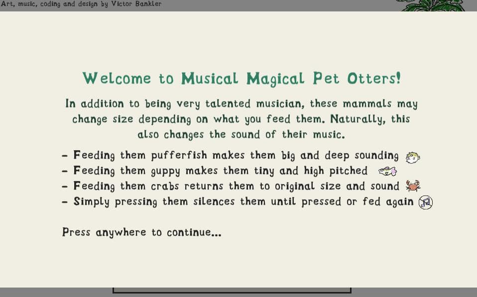 Musical Magical Pet Otters