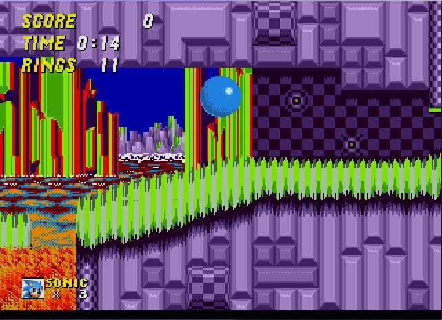 XP the hedgehog romhack ALPHA 90 screenshot 3