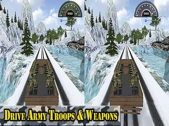 VR Army Truck Driver: Real Mountain Snow Drive screenshot 4