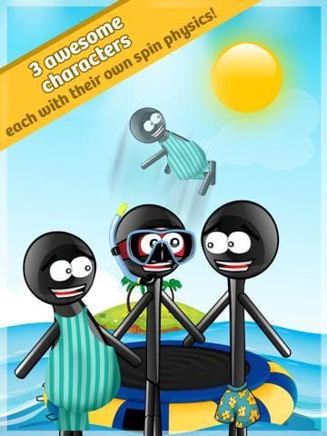 Stickman Water Trampoline FREE - Flipping Summer! screenshot 3