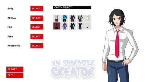 VN Character Creator app screenshot 3