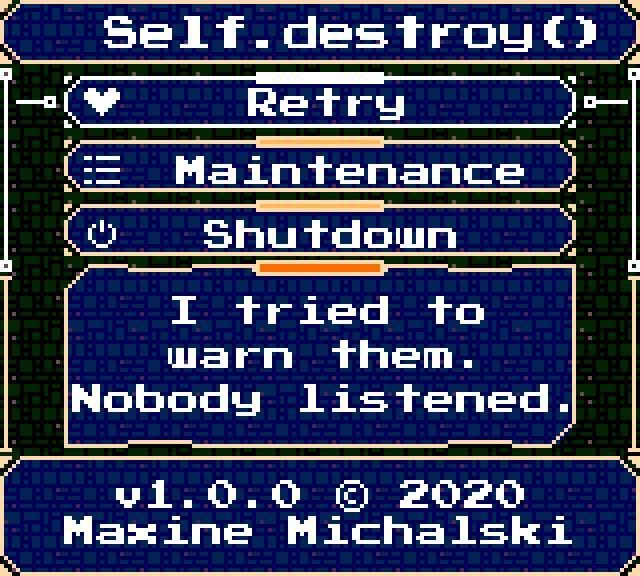 Self.destroy() screenshot 2