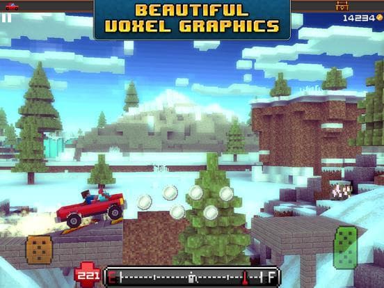 Blocky Roads Winterland screenshot 3
