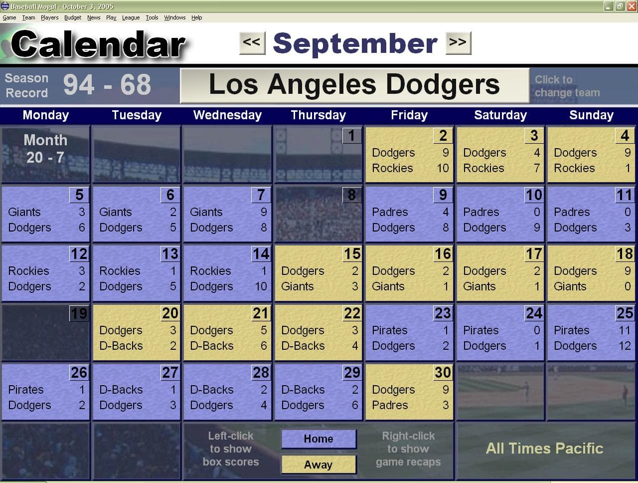 Baseball Mogul 2006 screenshot 2