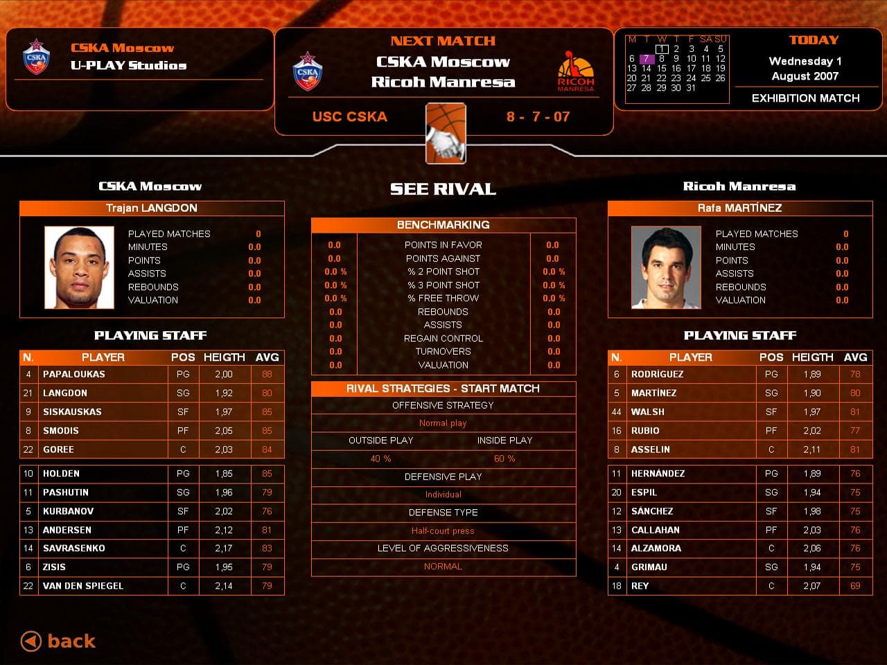 Euroleague Basketball Manager 08 screenshot 4