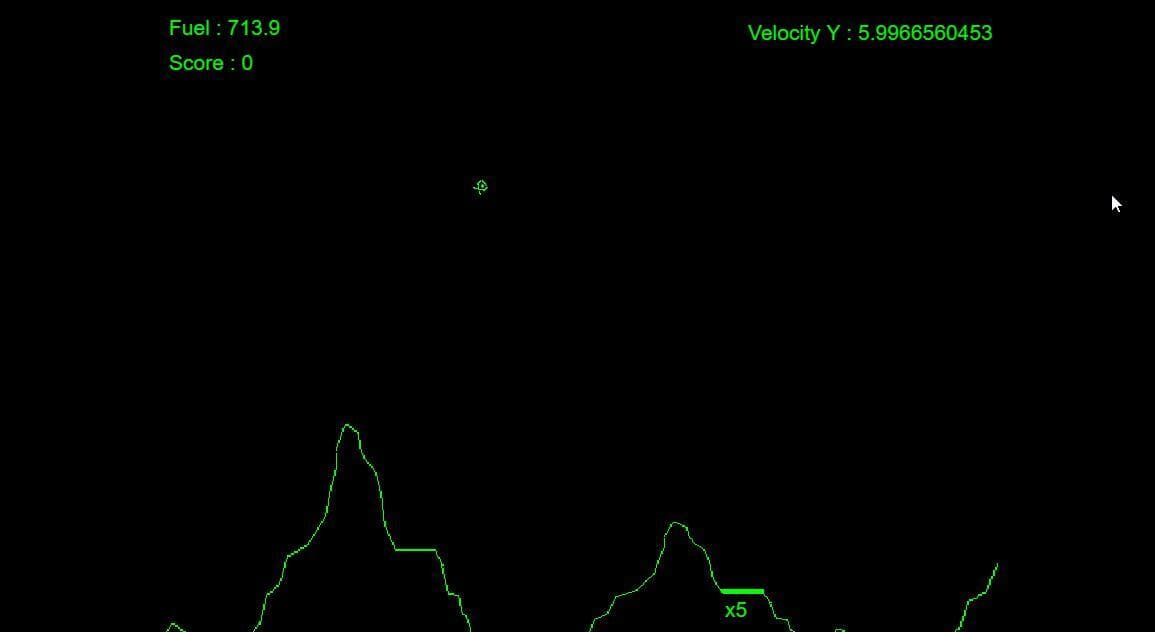 Lunar Lander (itch) (Joker Gaming from Game Gen) screenshot 4