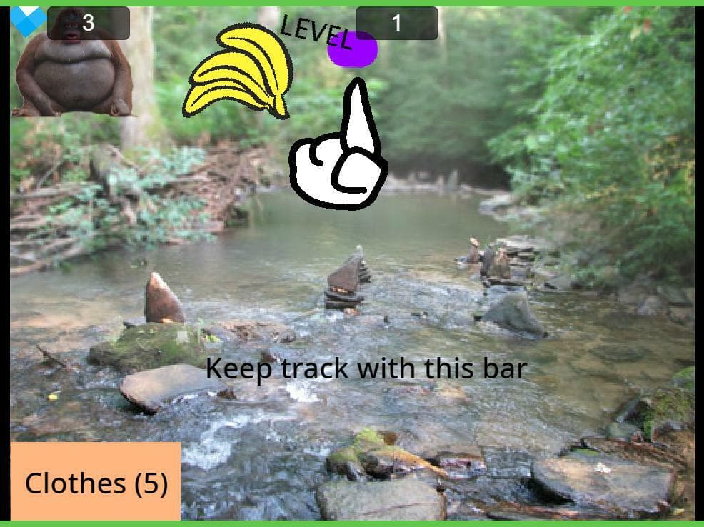 Monke eats - a meme game screenshot 2