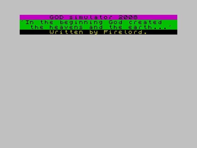 CSSCGC - GOD Simulator 2008