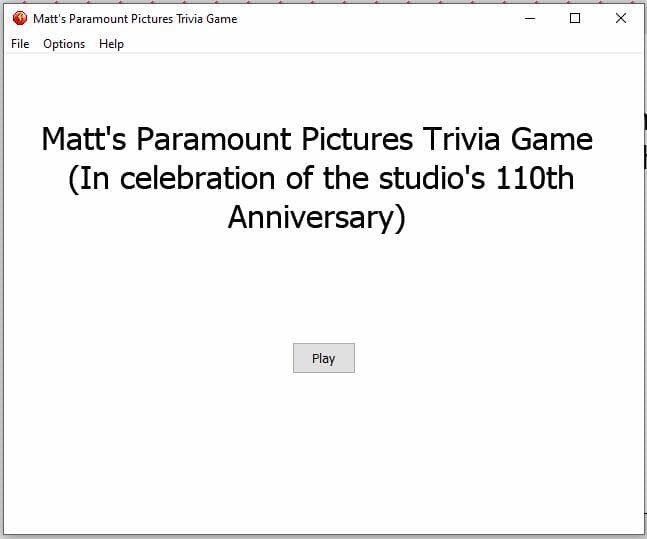 Matts Paramount Pictures trivia game screenshot 2
