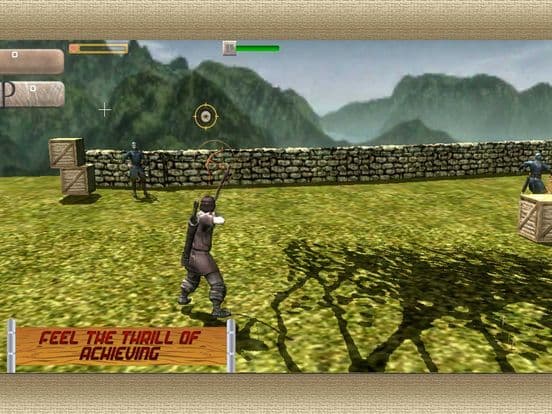 Archery bow boscage: shoot arrow against enemy