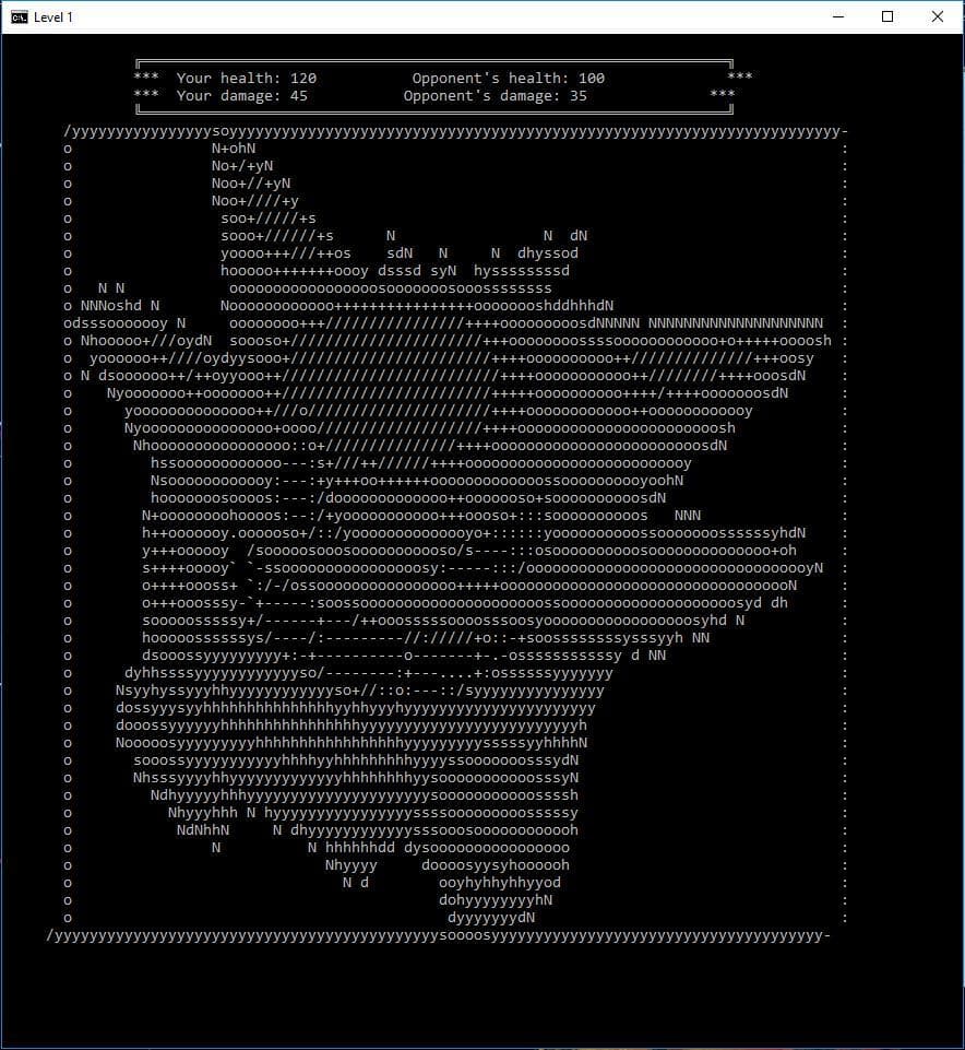 ASCII dungeon adventure
