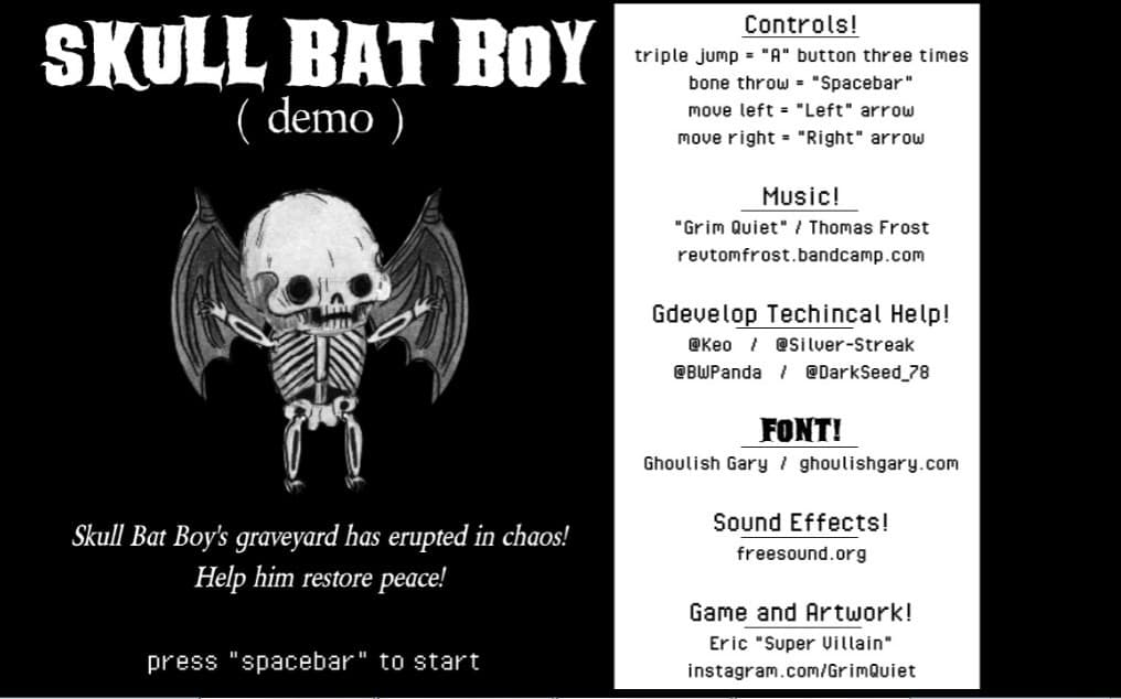 Skull Bat Boy (demo) screenshot 2