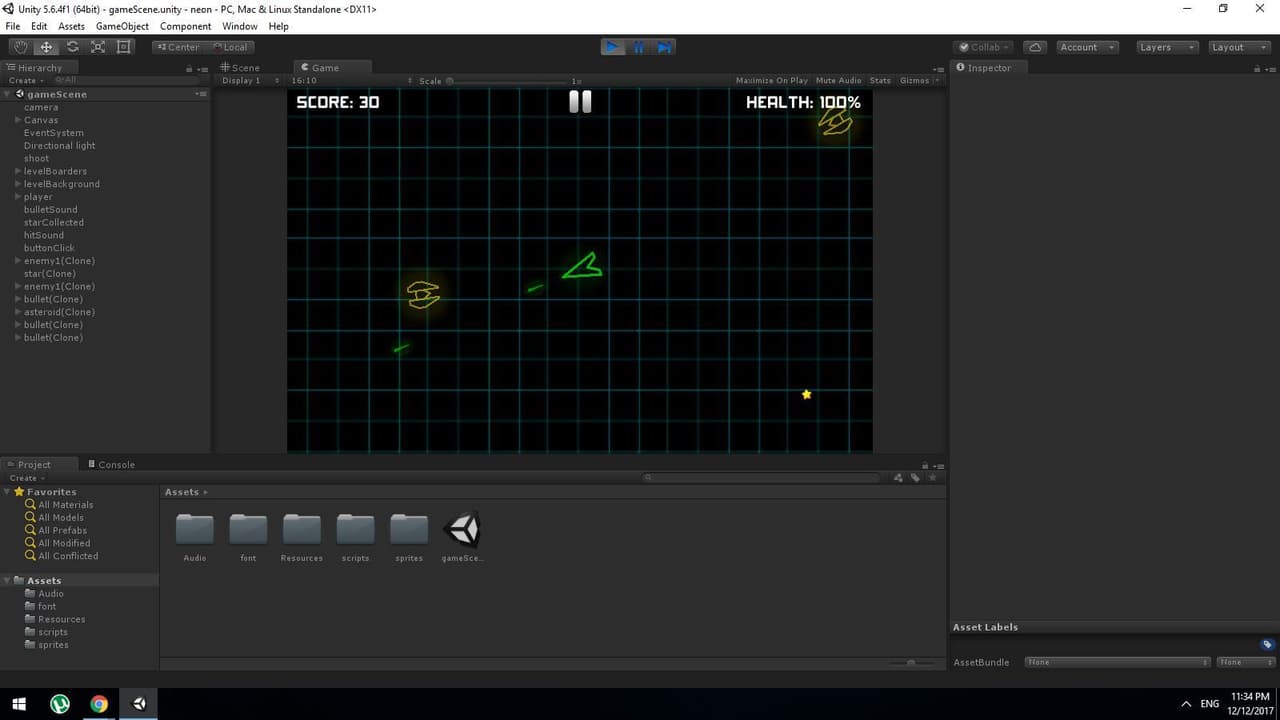 Neon Space Fighter - shooting asteroids and spaceships screenshot 6