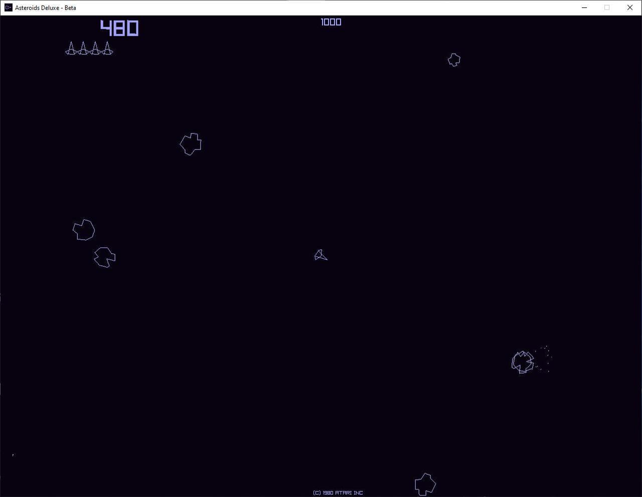 Asteroids Deluxe (itch) (Purple Knightmare Games) screenshot 4