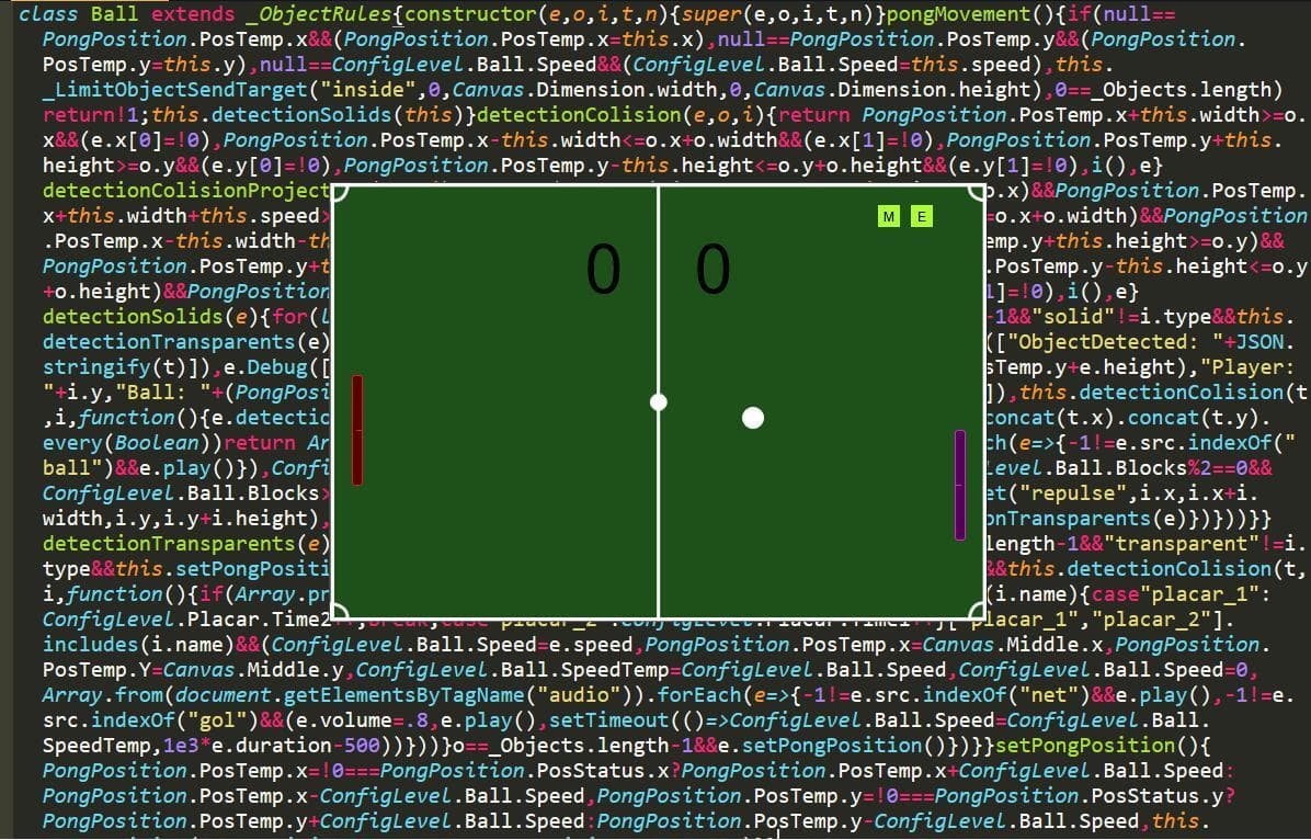 Pong Game Html5 Javascript JSVanilla C++ Python