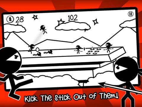 A Sketch Stickman Ninja Run FREE screenshot 3