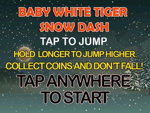 Baby White Tiger Snow Dash screenshot 3