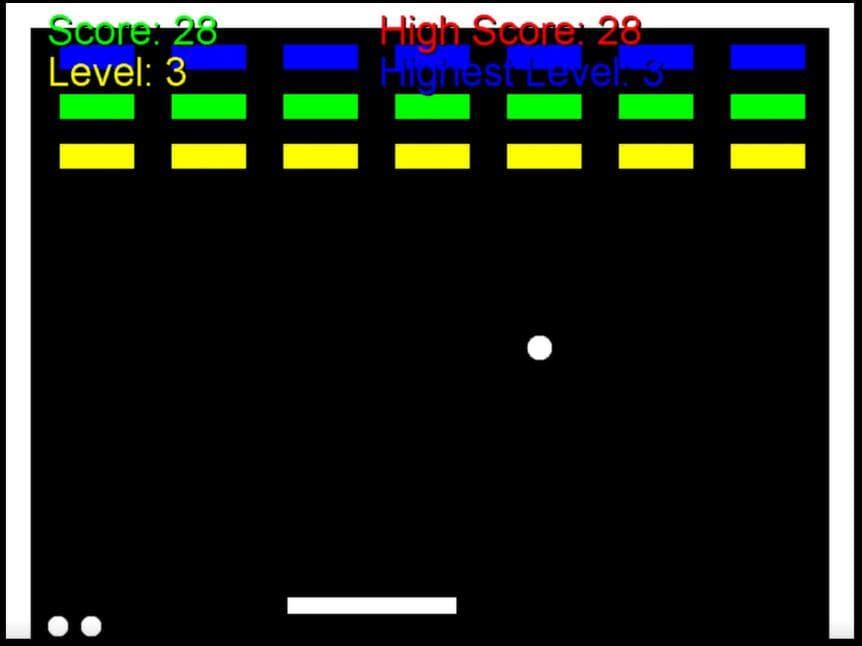 Breakout (In Java) screenshot 3