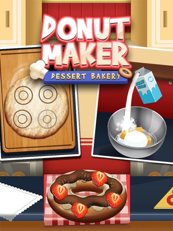 Awesome Donut Ice Cream Cake Breakfast Shop Maker screenshot 2
