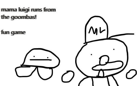 mama luigi evades the goombas
