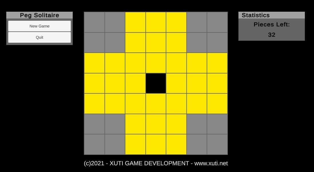 Peg Solitaire (itch) (XuTi Game Development)