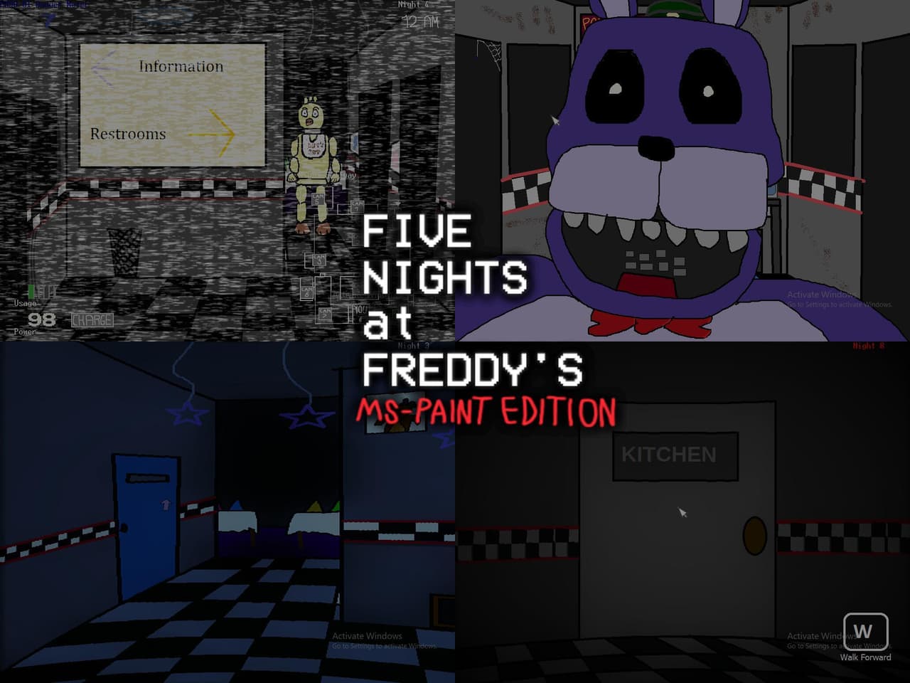 FNaF MS-Paint Edition Complete Tetralogy screenshot 2